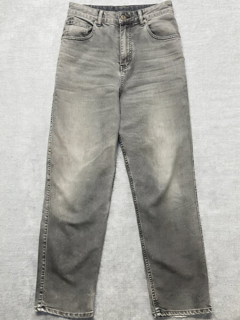 Levis Jeans Mens 38x29 Grey Flex Denim Straight Leg USA Made Orange Tab VTG 90s